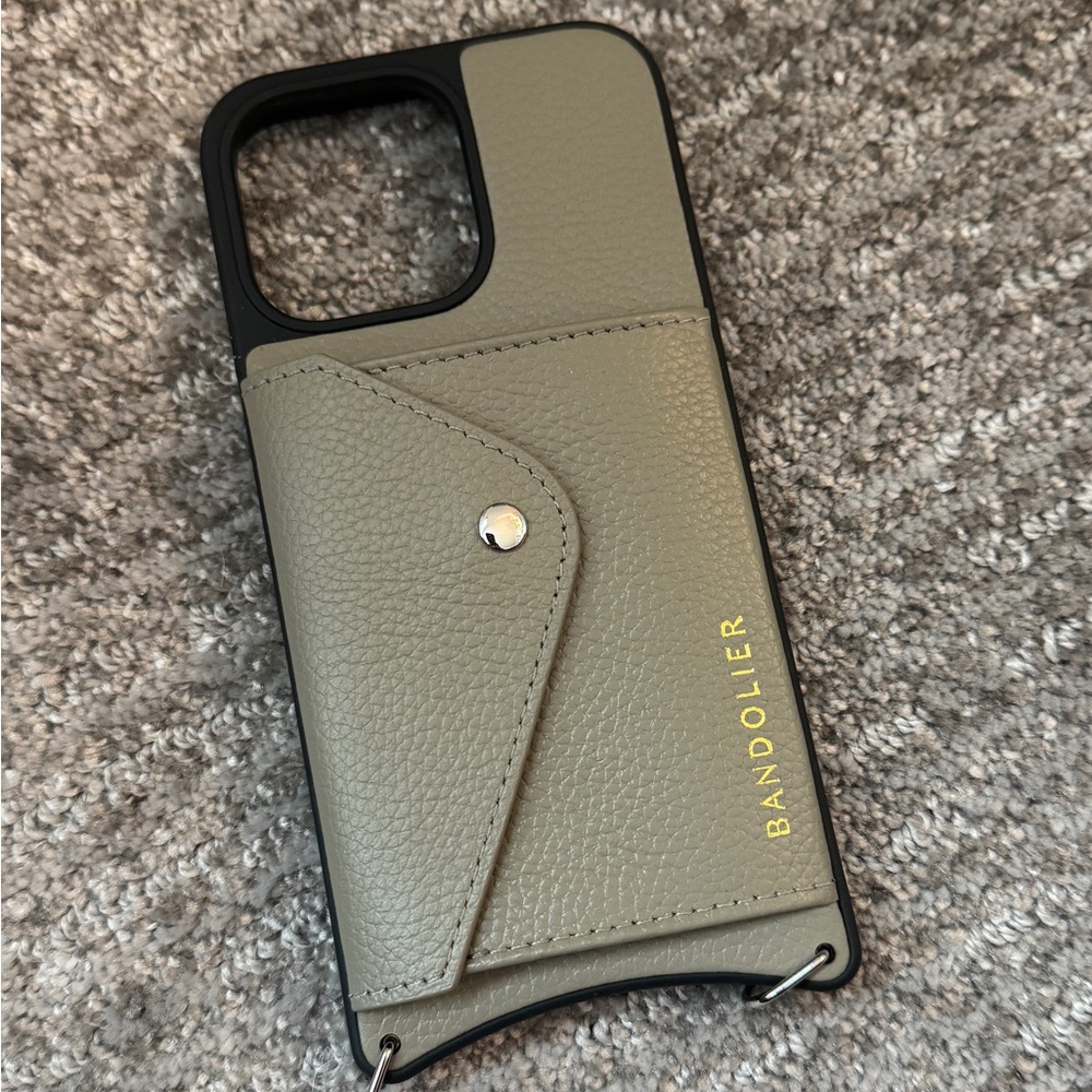 Bandolier iPhone 14 Pro Max case, Greige (Gray)